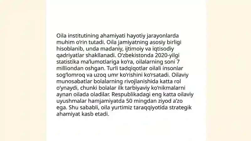 Oilada tarbiya masalalari 3