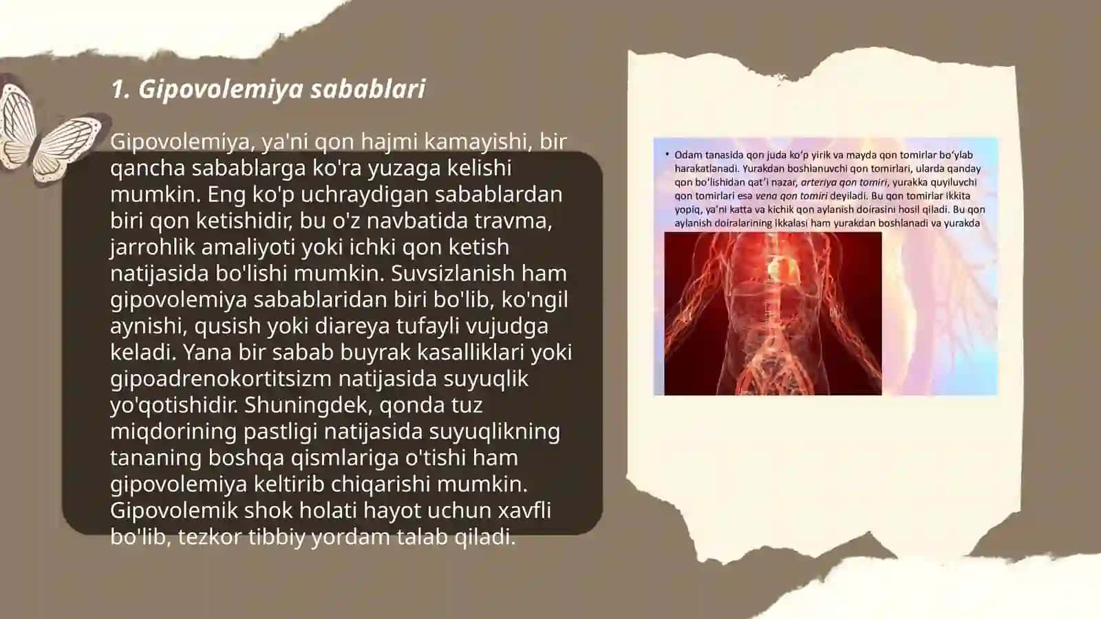 Gipovolemiyalarda qon aylanishining oʻzgarishi 3