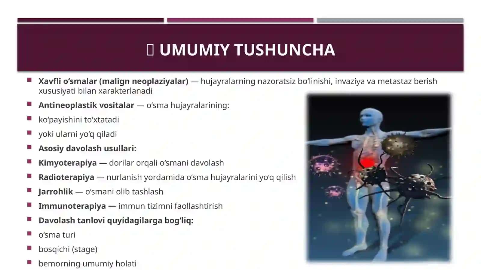 xavfli oʻsmalarga qarshi vositalar 3