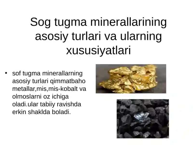 Sog tugma minerallar va sulfidli minerallar 3