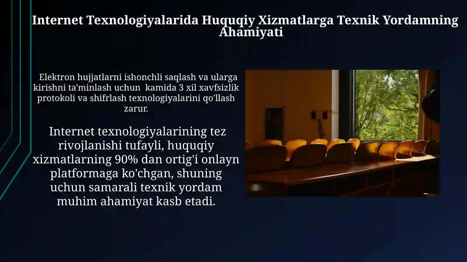 Internet texnologiyalarida yuridik ximatlarning texnik ta'minoti 3