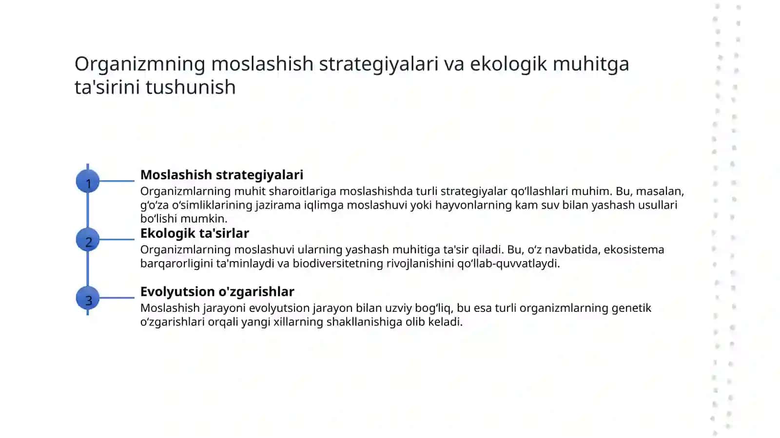 Organizmning moslashishi va uning xillari 3