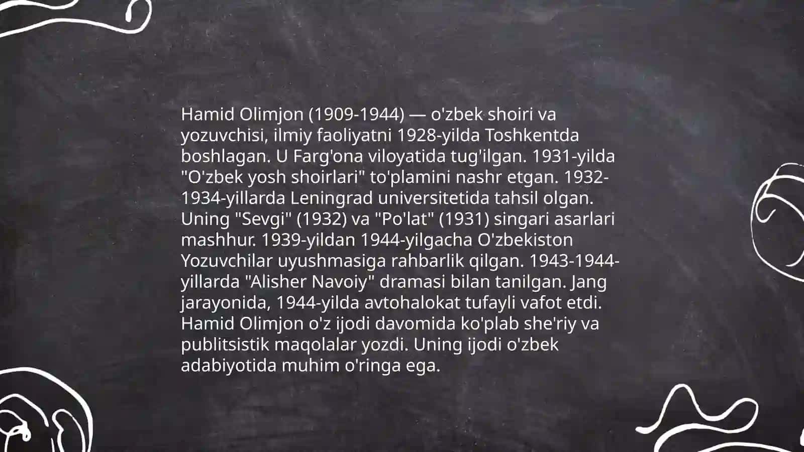 Hamid Olimjon hayoti va ijodi hamda asarlaridan namunalar 3