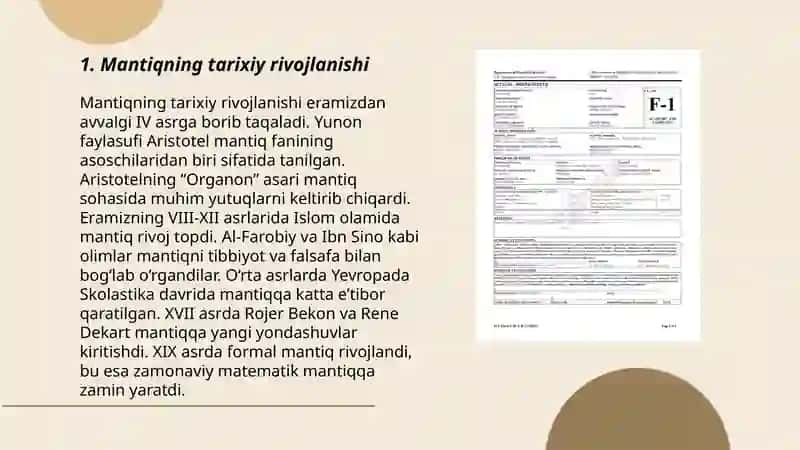 Mantiq.Tafakkur shakllari tushuncha hukm va xulosa 3
