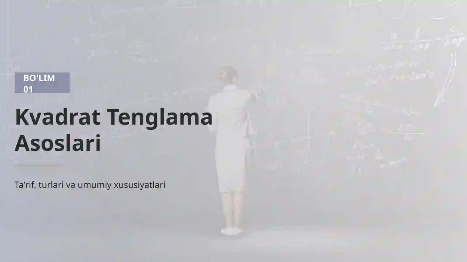 Kvadrat tenglamaning ildizlarini yasash 3