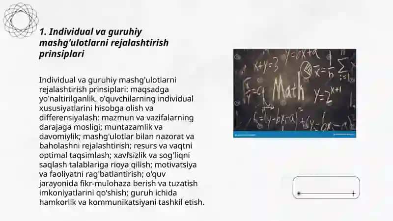 Individual va guruhiy mashg'ulotlarni tashkil qilish metodikasi 3