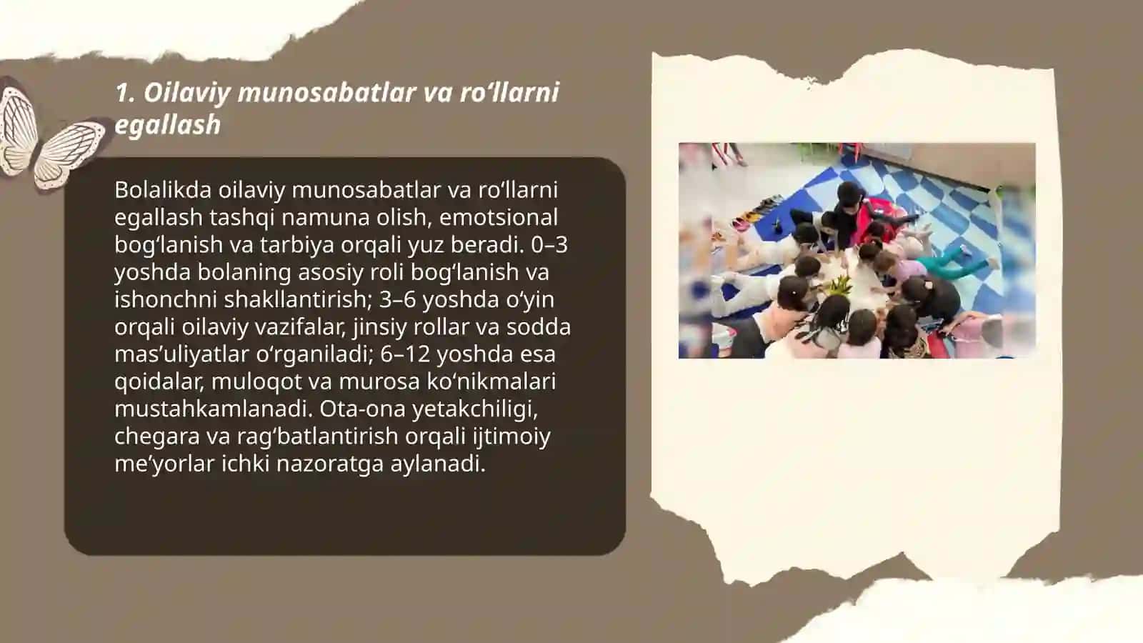 Bolalik insonning ijtimoiy hayot meʼyorlarini egallay boshlash davri 3