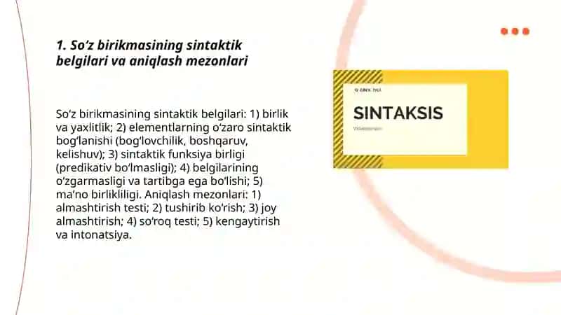 Sintaktik tahlil soʻz birikmasi tahlili 3