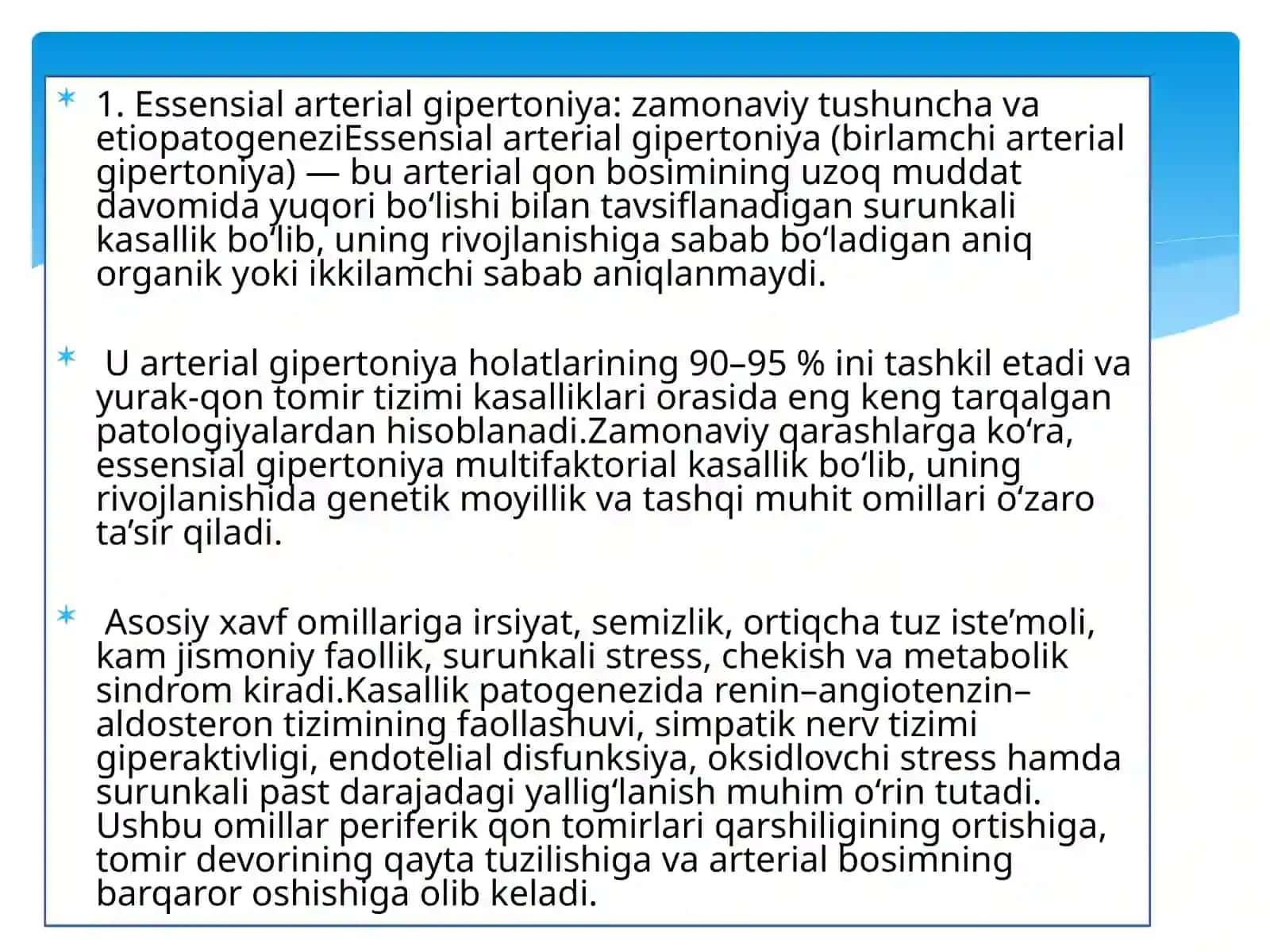 Essential gipertoniya patogenezining zamonaviy aspektlari 3