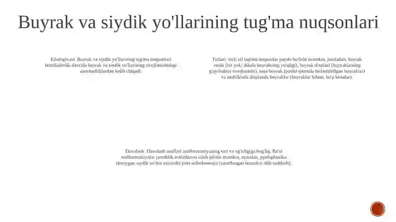 Bolalarda Buyrakning Tug'Ma Va Orttirilgan Kasalliklari 3