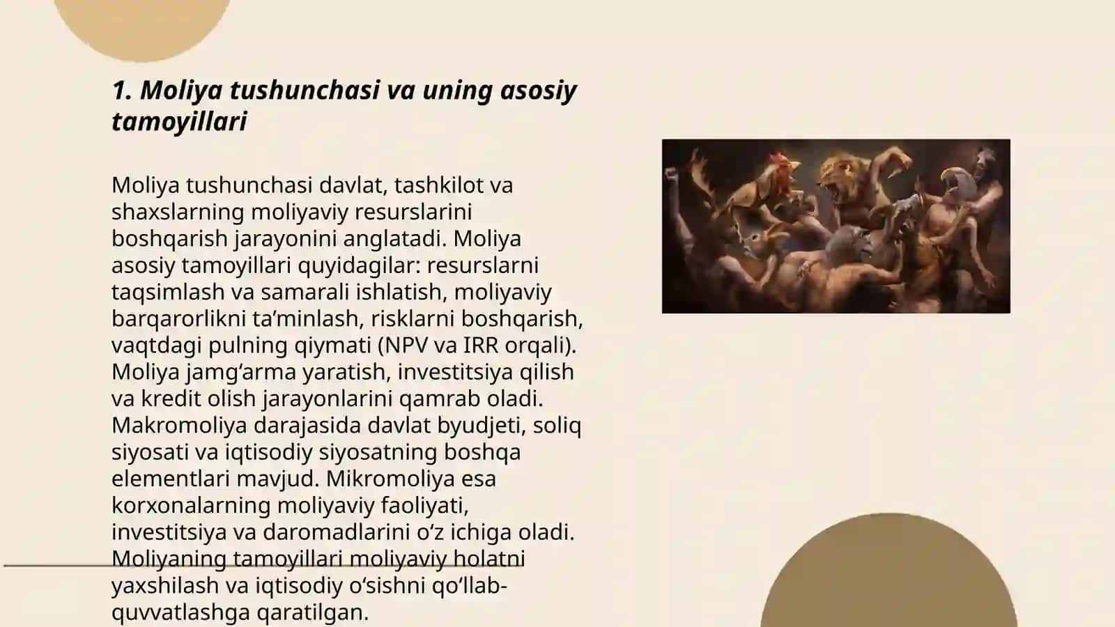 Moliya tushunchasi va uning asosiy tamoyillari 3