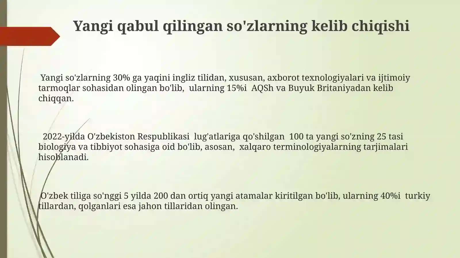 So‘zlarning boyib borish manbalari (soha gayangikirib kelgan so‘zlar asosida) 3