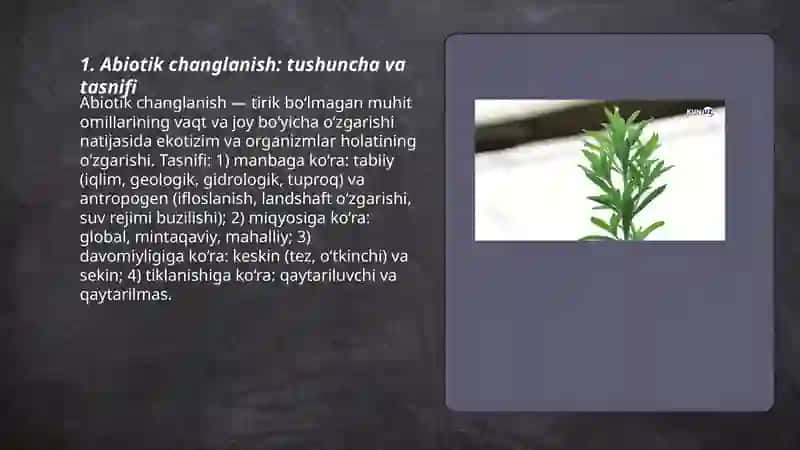 Abiotik changlanish 3