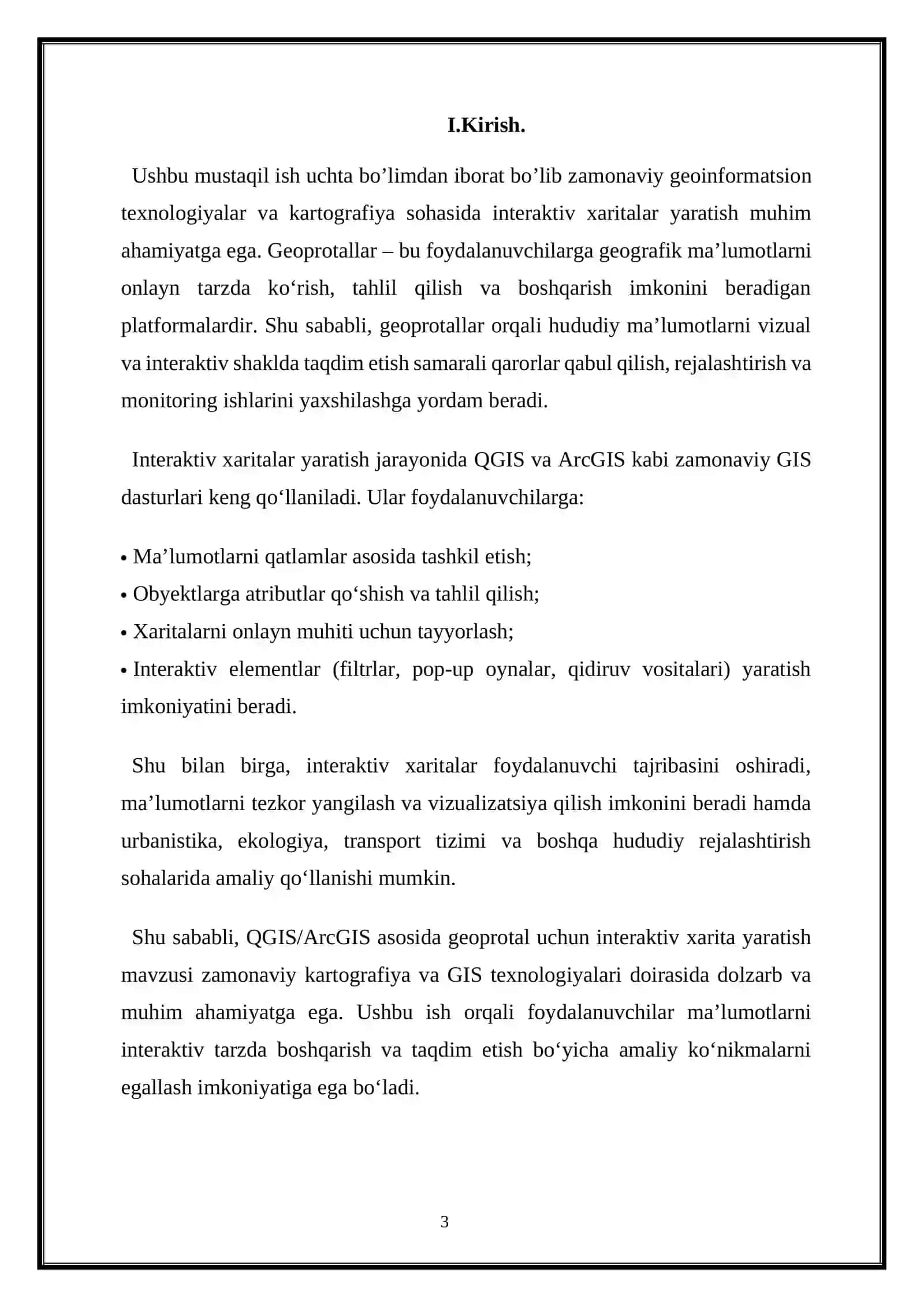 QGIS-ArcGIS asosida geoportal uchun interaktiv xarita yaratish 3