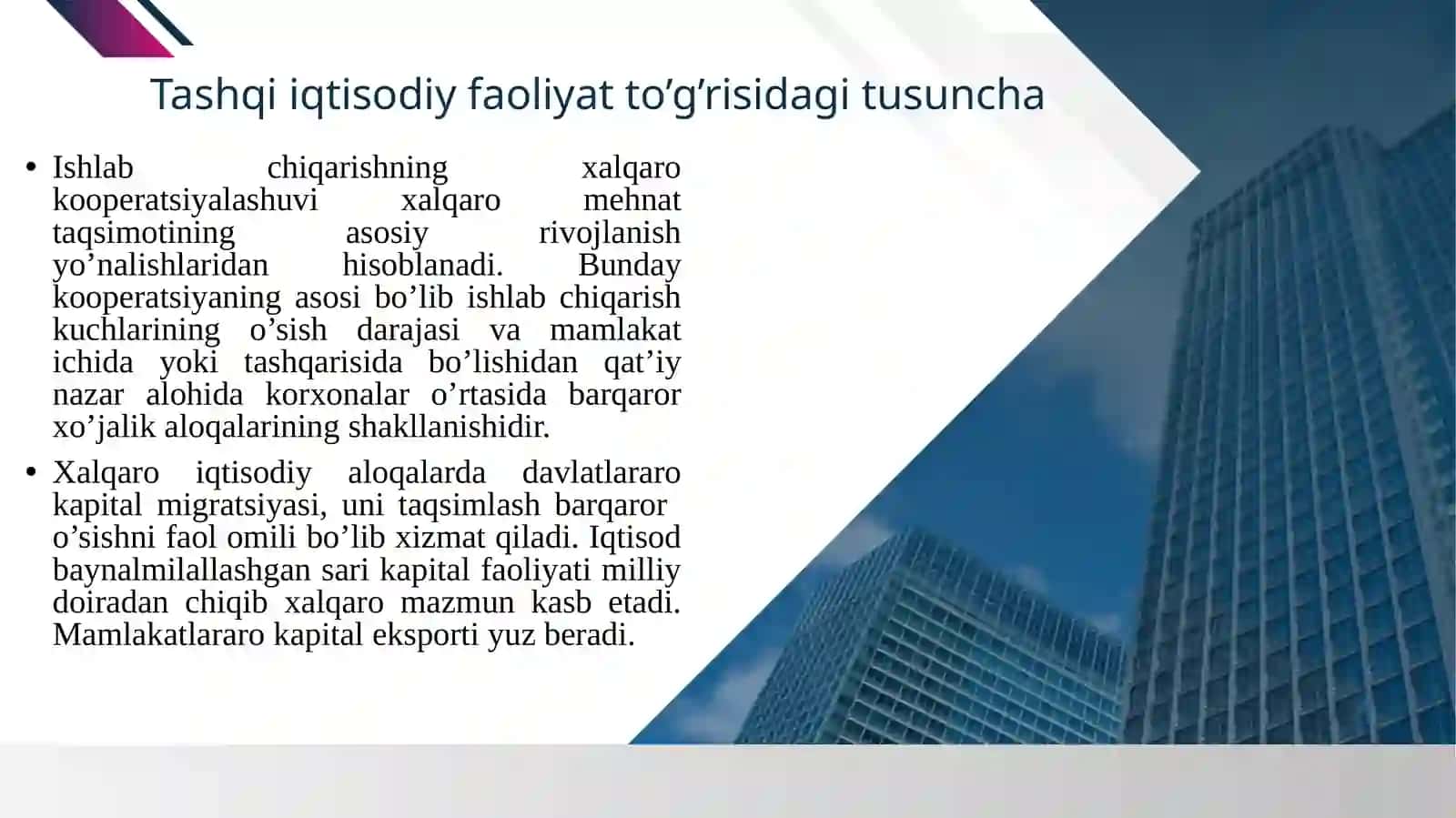 Milliy hisoblar tizimida tashqi iqtisodiy faoliyat statistikasi 3