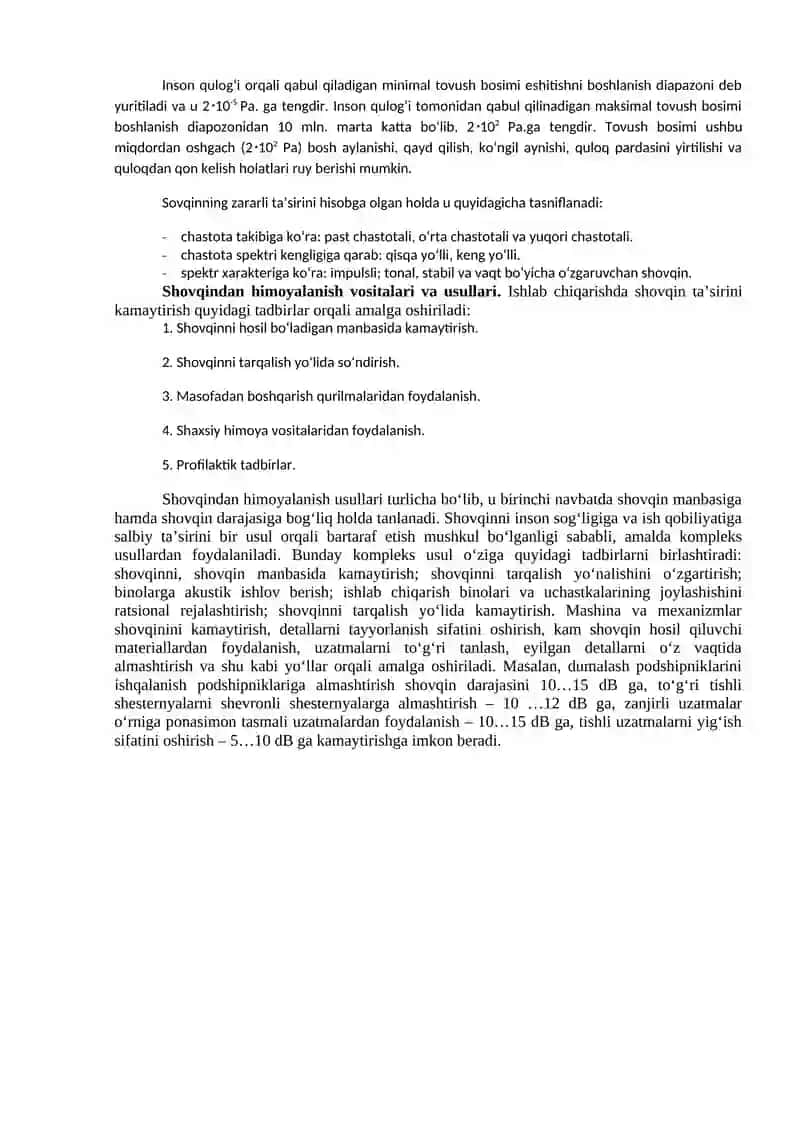 Shovqin va tebranishlarning inson tanasiga ta'siri 3