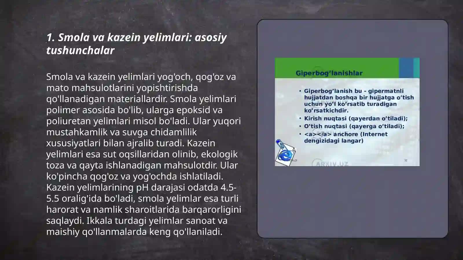 Smola va Kazein yelimlarini tayyorlash va ulardan foydalanish 3