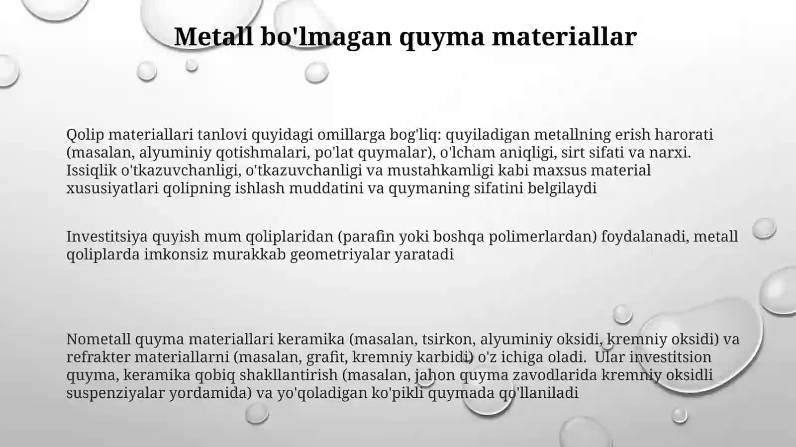 Choʻyanolishda ishlatiladigan materiallar va ularning turlari 3