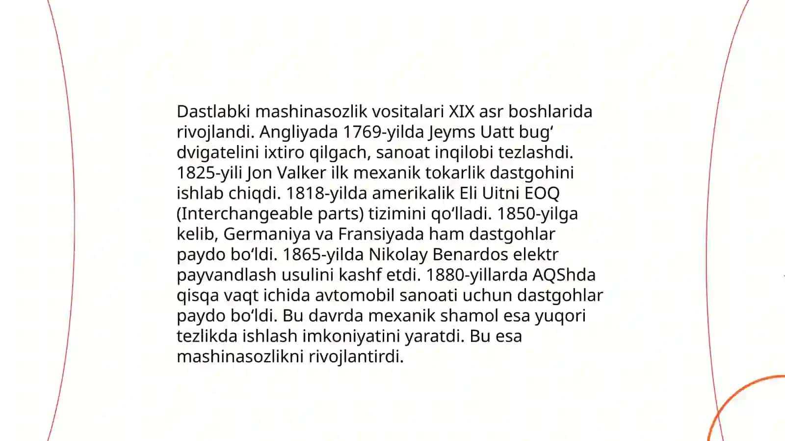 Mashinasozlik texnologiyasining rivojlanish tarixi 3