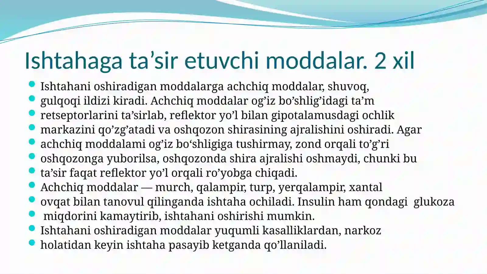 Meda-ichak faoliyatiga ta’sir etuvchi moddalar 3