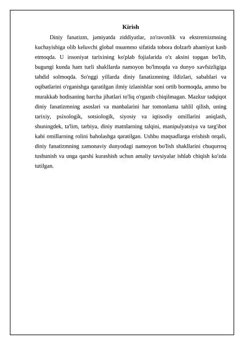 Diniy fanatizmning asoslari va manbalari 3