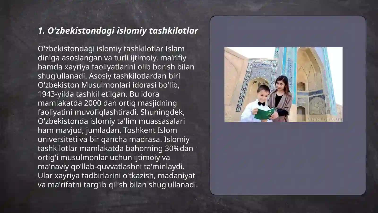 Oʻzbekistonda faoliyat yurituvchi diniy tashkilotlar 3
