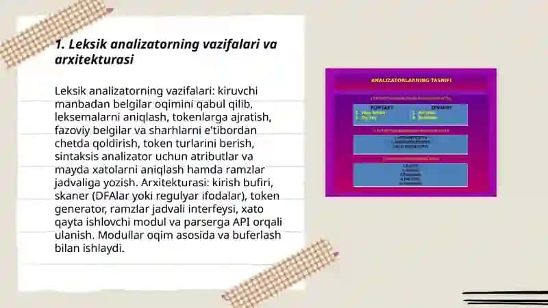Leksik analizatorni loyihalash 3