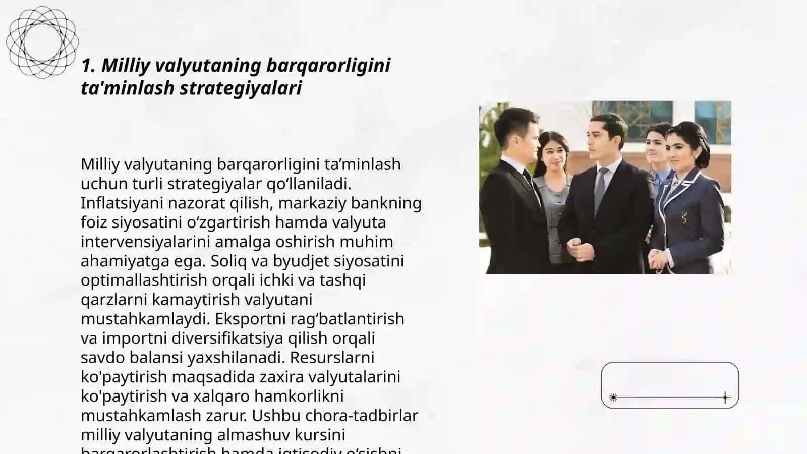 O’zbekistonda milliy valyutani mustaxkamlash va konvertatsiyasini ta’minlash masalalari 3