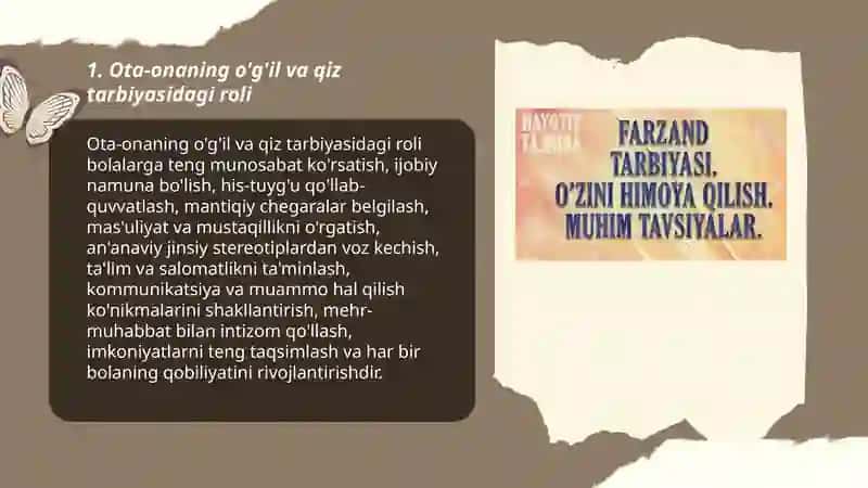 O'g'il - qiz tarbiyasi 3