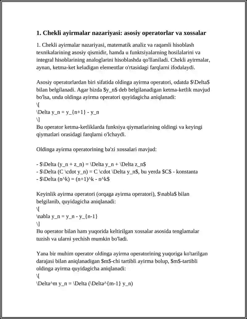 CHEKLI AYIRMA. AYIRMALI TENGLAMALAR 3