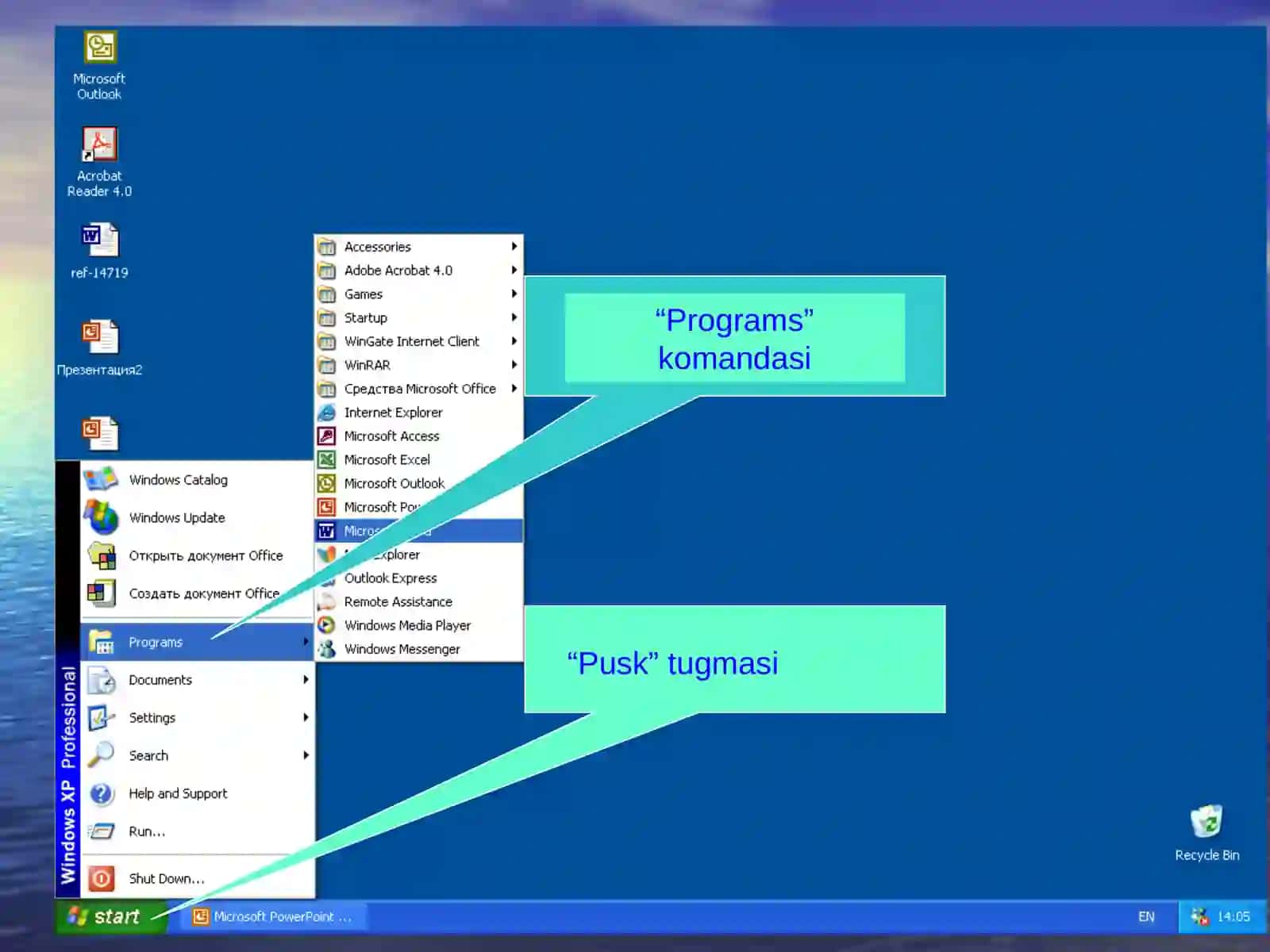 Microsoft Word matnmuharriri bilan ishlash 3