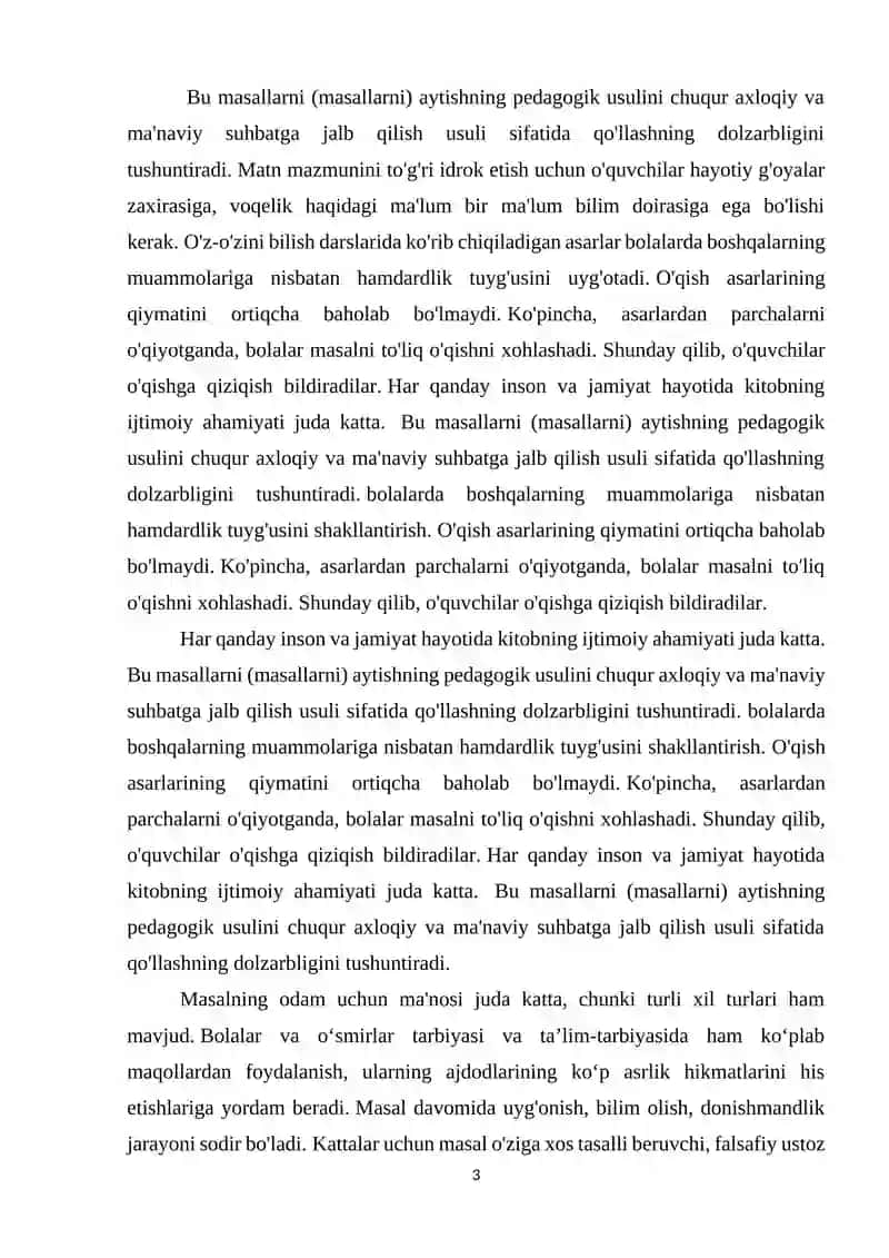 O’z-o‘zini bilish darslari 3
