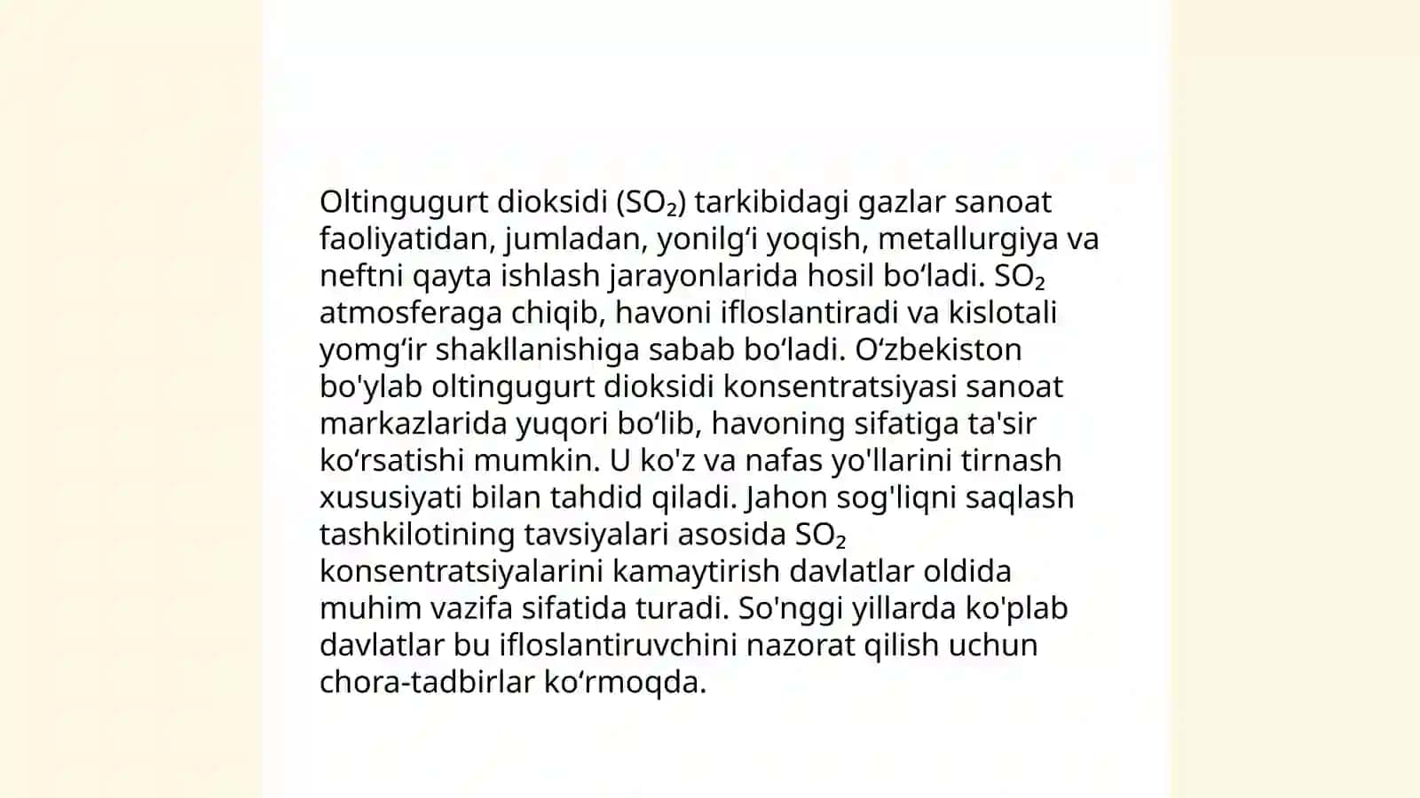 Sulfat kislota ishlab chiqarish texnologiyasi 3
