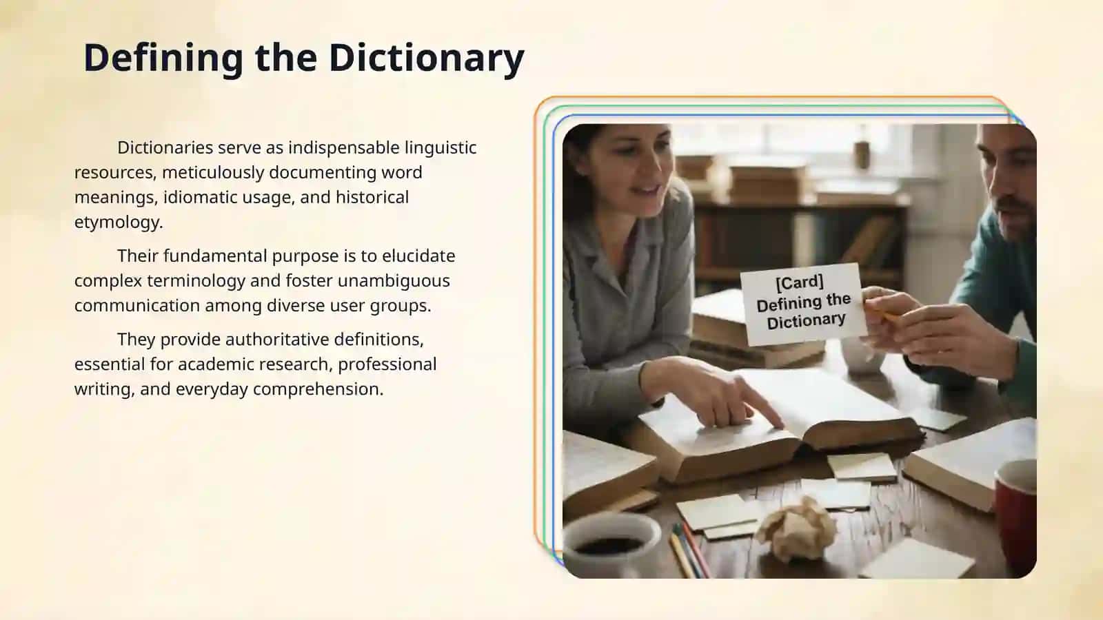 Common characteristics of dictionaries. Classification of dictionaries, specialized dictionaries 3