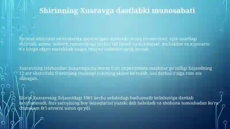 Xoʼjandiyning Latofatnoma Qutbning Xusrav va Shirin dostoni 3