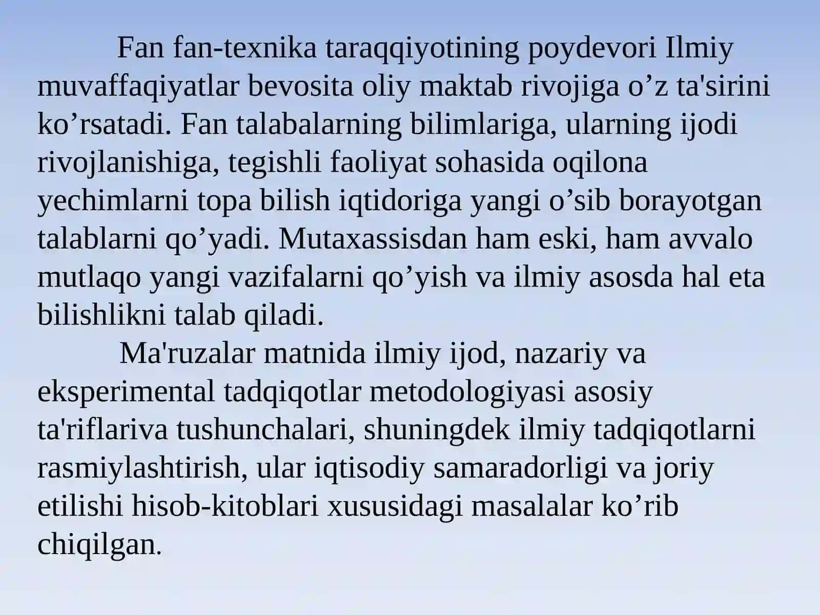 Fanning Maqsad va Vazifalari 3