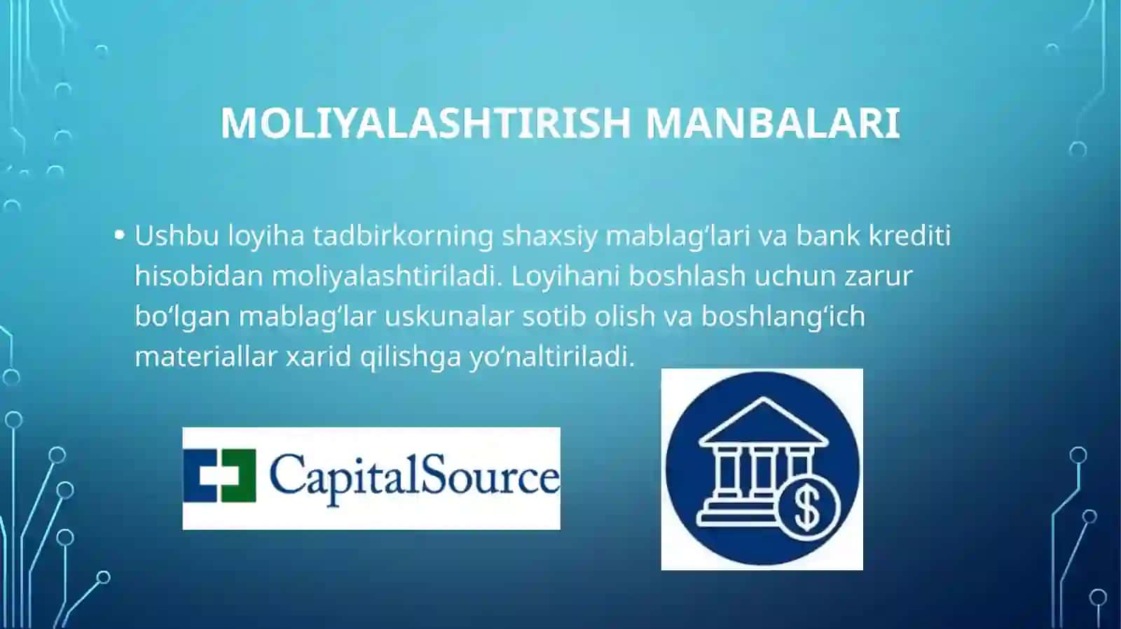 "Kiyim va boshqa yuzalarga print tushurish" mavzusida biznes reja taqdimoti 3