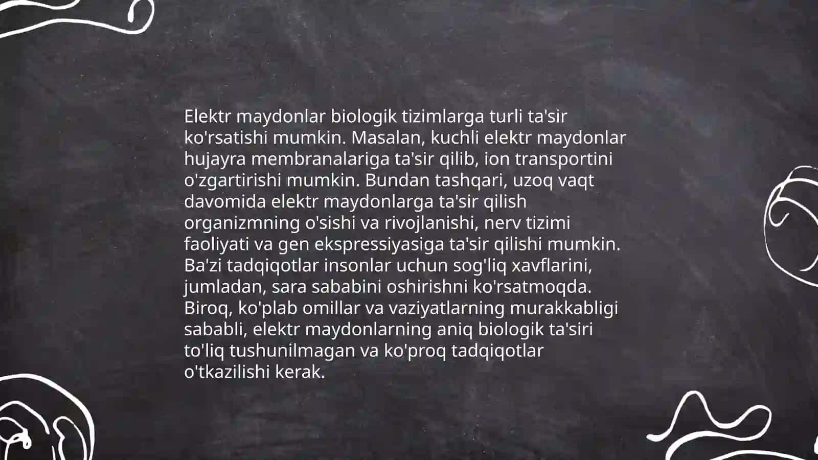 Elektr va magnit maydonlari va ularning tirik organizmga tasiri 3