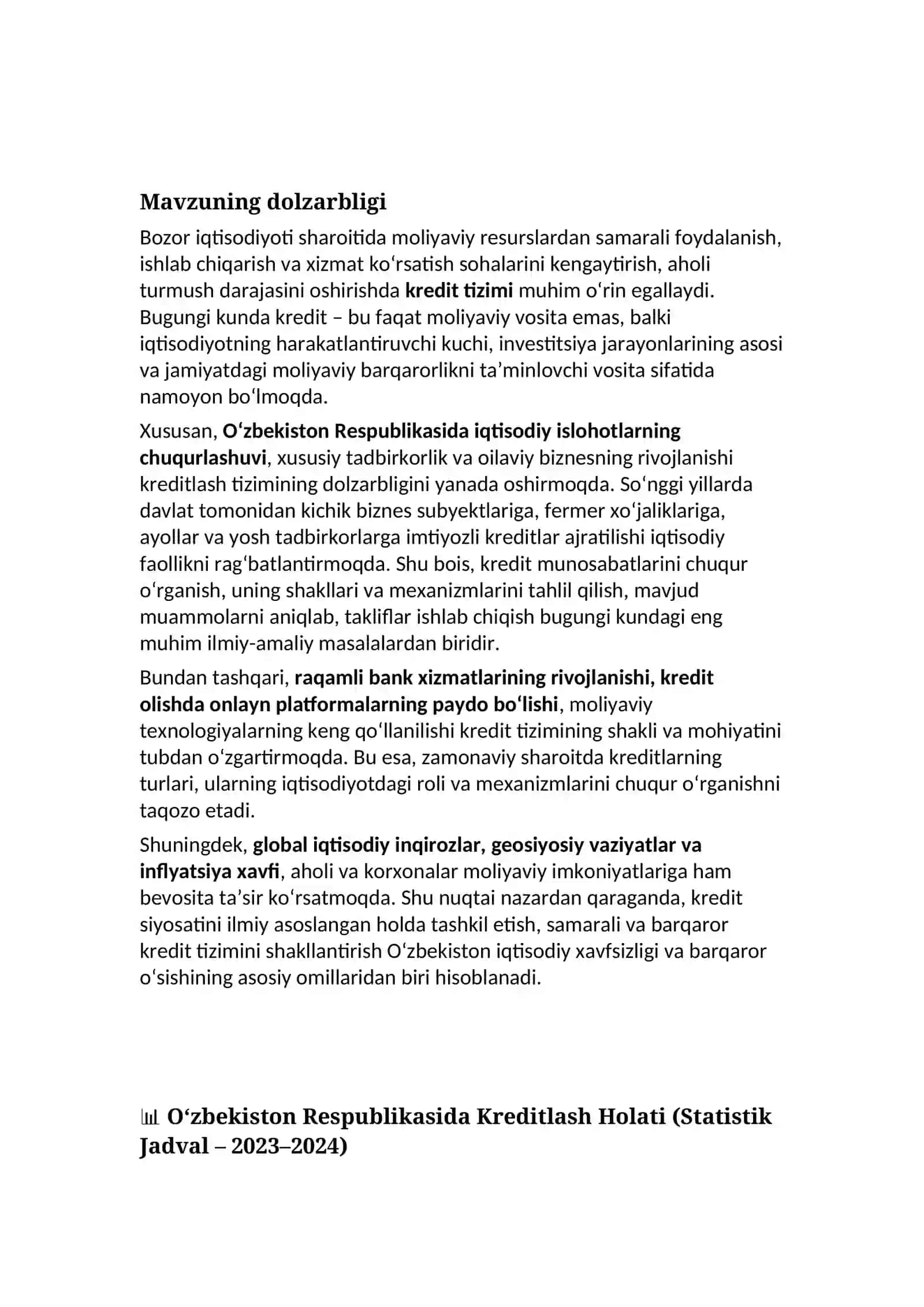 Kreditning mohiyati vazifalari va turlari 3