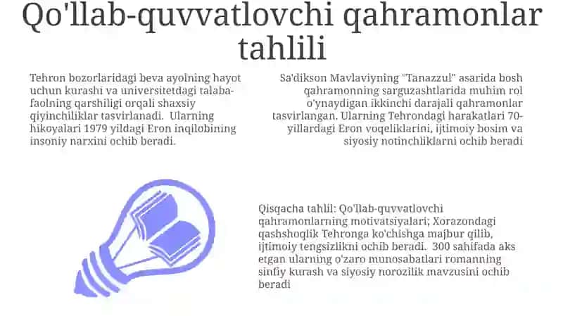 Sa'dixson Mavlaviyning "Tanazzul" romanitahlili 3