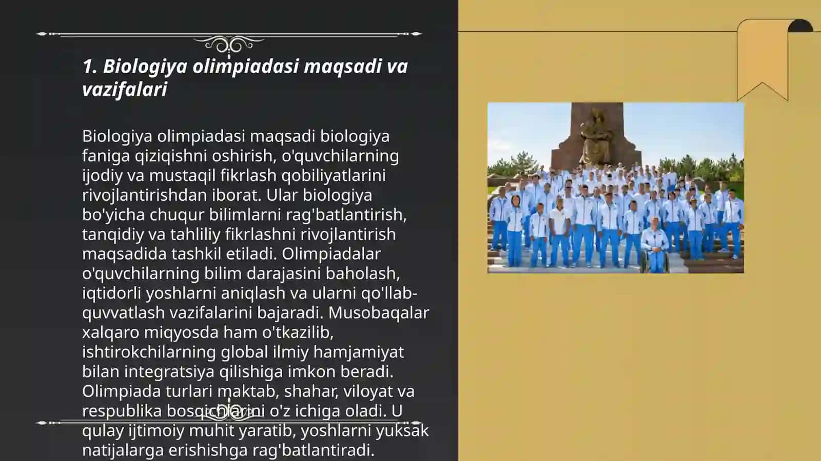 Biologiyadan olimpiada oʻtkazish metodikasi 3