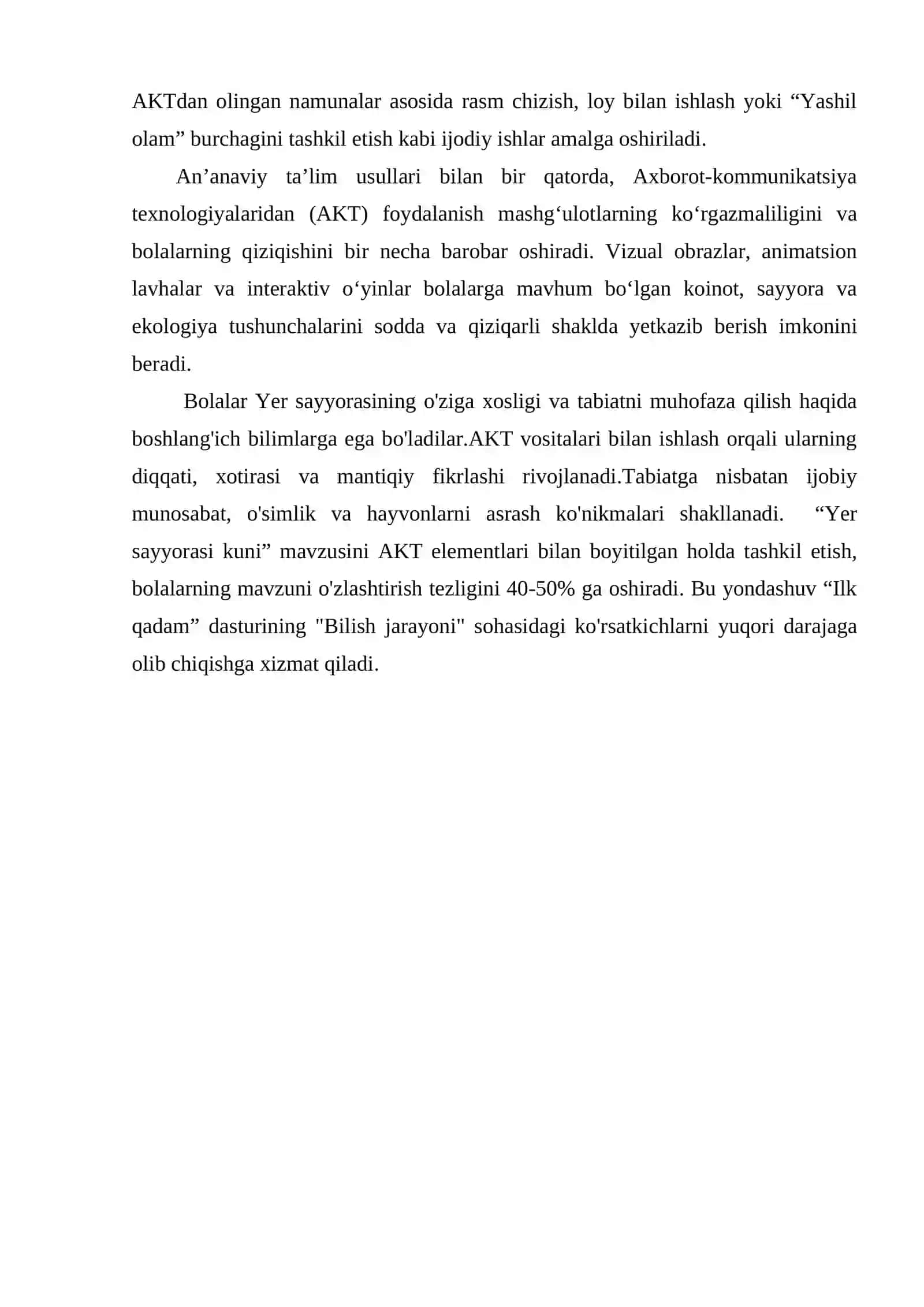 MAKTABGACHA TA’LIM TASHKILOTI TARBIYACHILARI MALAKA OSHIRISH KURSI (rivojlantiruvchi) 3