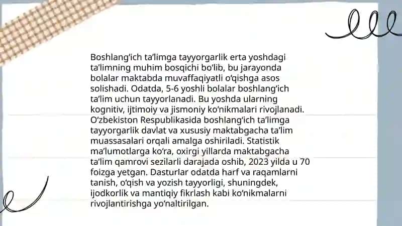 Maktabga tayyorgarlik muammosi 3