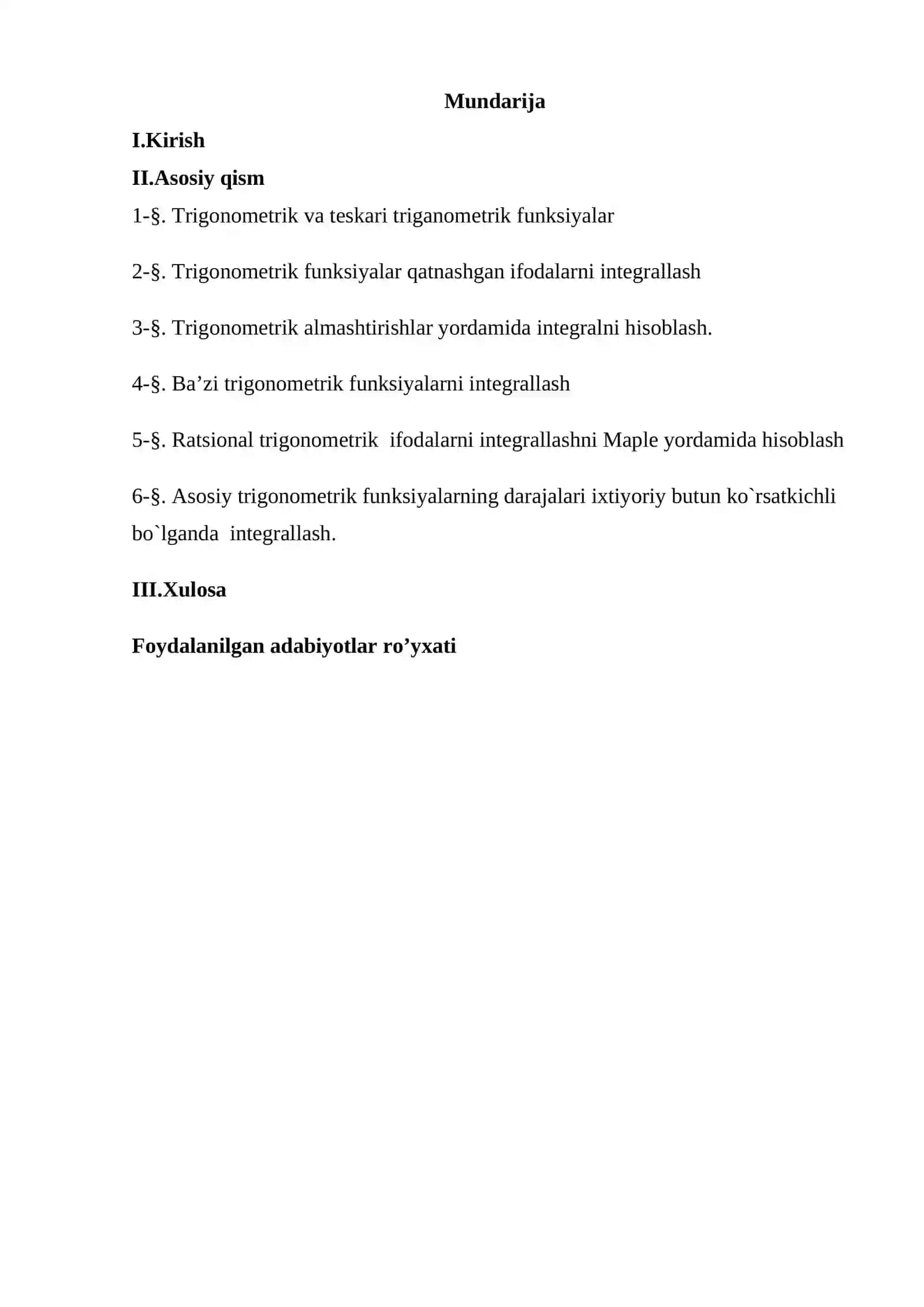Tarkibida trigonometrik funksiyalar qatnashgan ifodalarni integrallash” 3