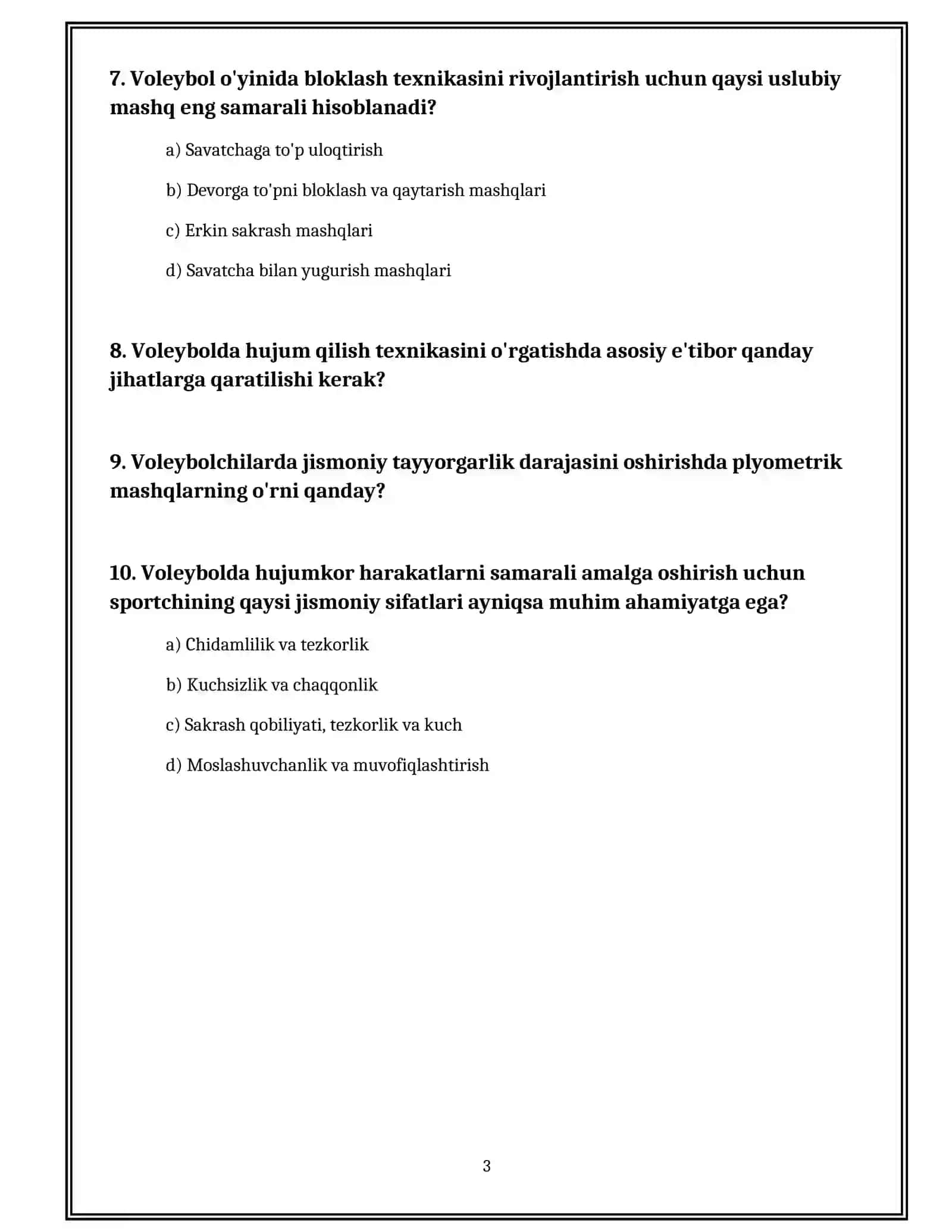 Tanlangan sport turida ilmiy uslubiy faoliyat (voleybol sport turi) 3