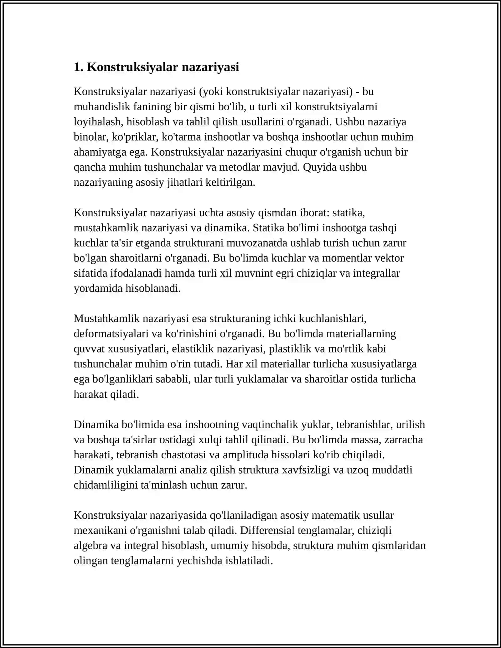 MUSTAQIL ISH Mavzu: BADIIY KONSTRUKSIYALASH ELEMENTLAR 3