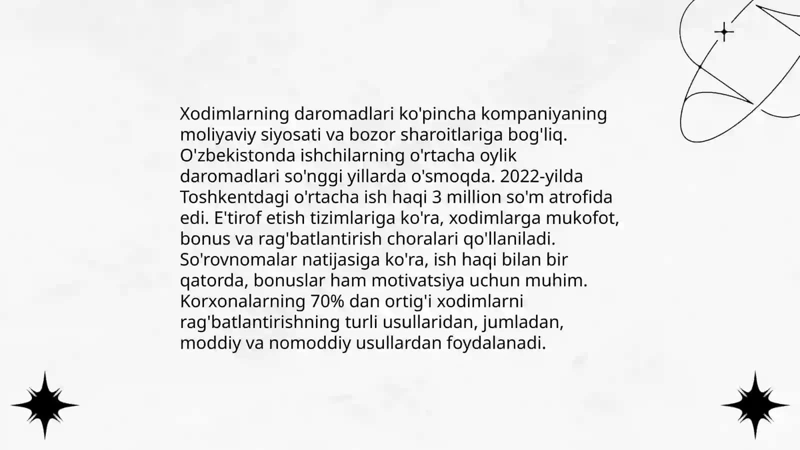 Xodimlarning daromadlari Buxgalteriya- xisobiningxalqaro standartlari tog'risida 3