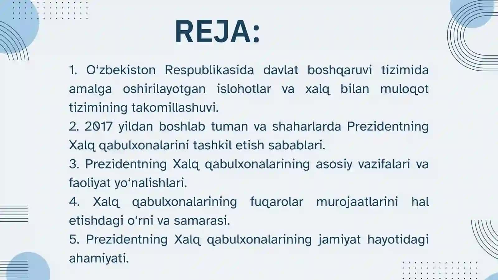 Har bir Tuman va Shaharlarda Prezidentning Xalq Qabulxonalarining Ochilishi va Uning Ahamiyati 3