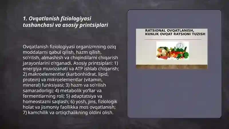 Ovqatlanish fiziologiyasi 3