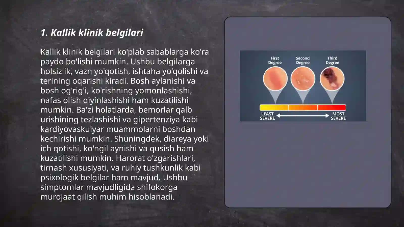 Kallik klinik kechishi, diagnostika va davolash 3